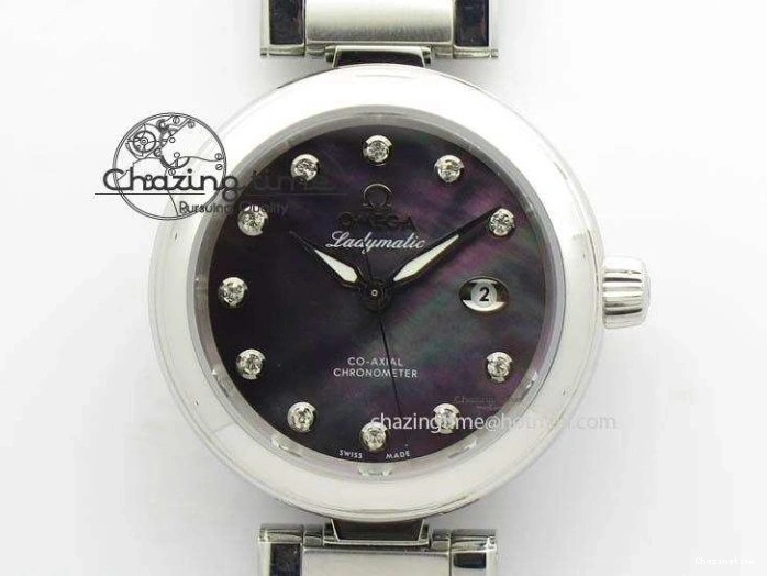 0106 De Ville Lady 34mm SS V6F 1:1 Best Edition Black MOP Dial On SS Bracelet SEIKO NH05A UrbanStyle 8152